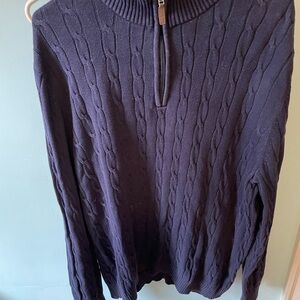 Club Room Men's Dark Blue Zip-Up Sweater